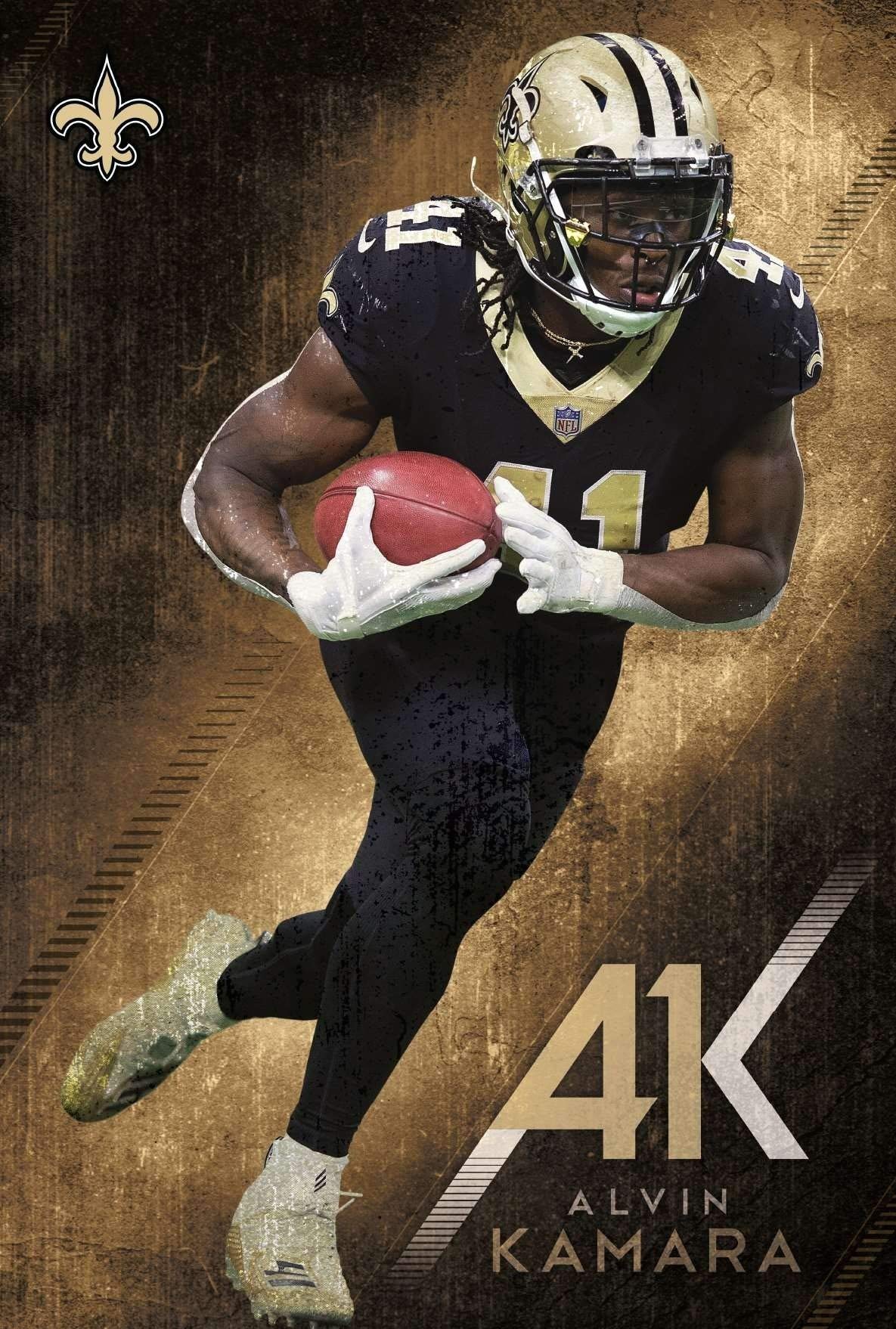 Amazon.com: Alvin Kamara Poster Print, American Football Player