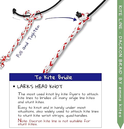 Miniatura 4 de emma kites 120Lbs 1000Ft Trenzado Dacron Poliéster Cuerda Bobina Línea Línea Masón