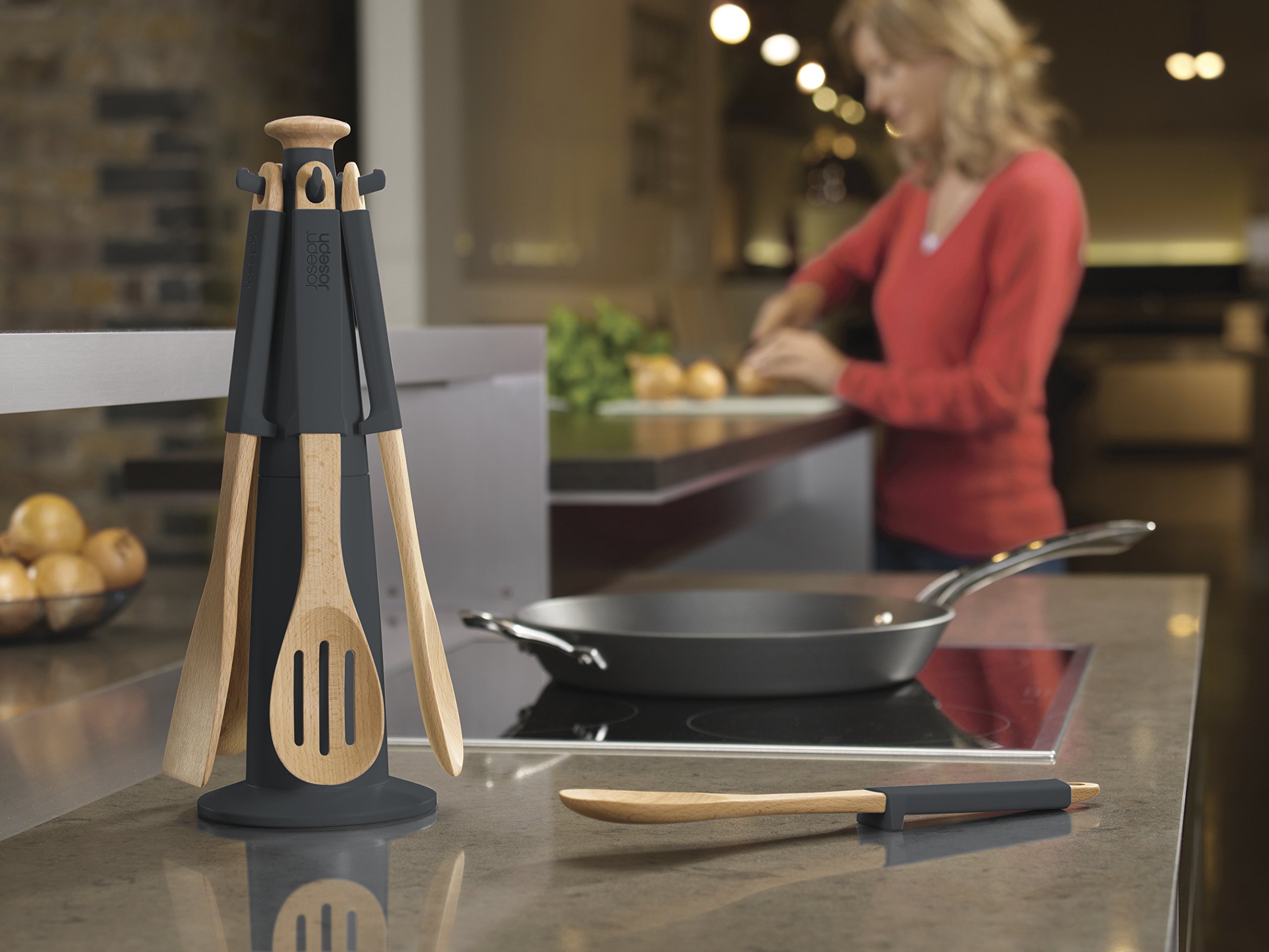 Joseph Joseph Elevate Wood Carousel 6-Piece Set, Grey : Amazon.in