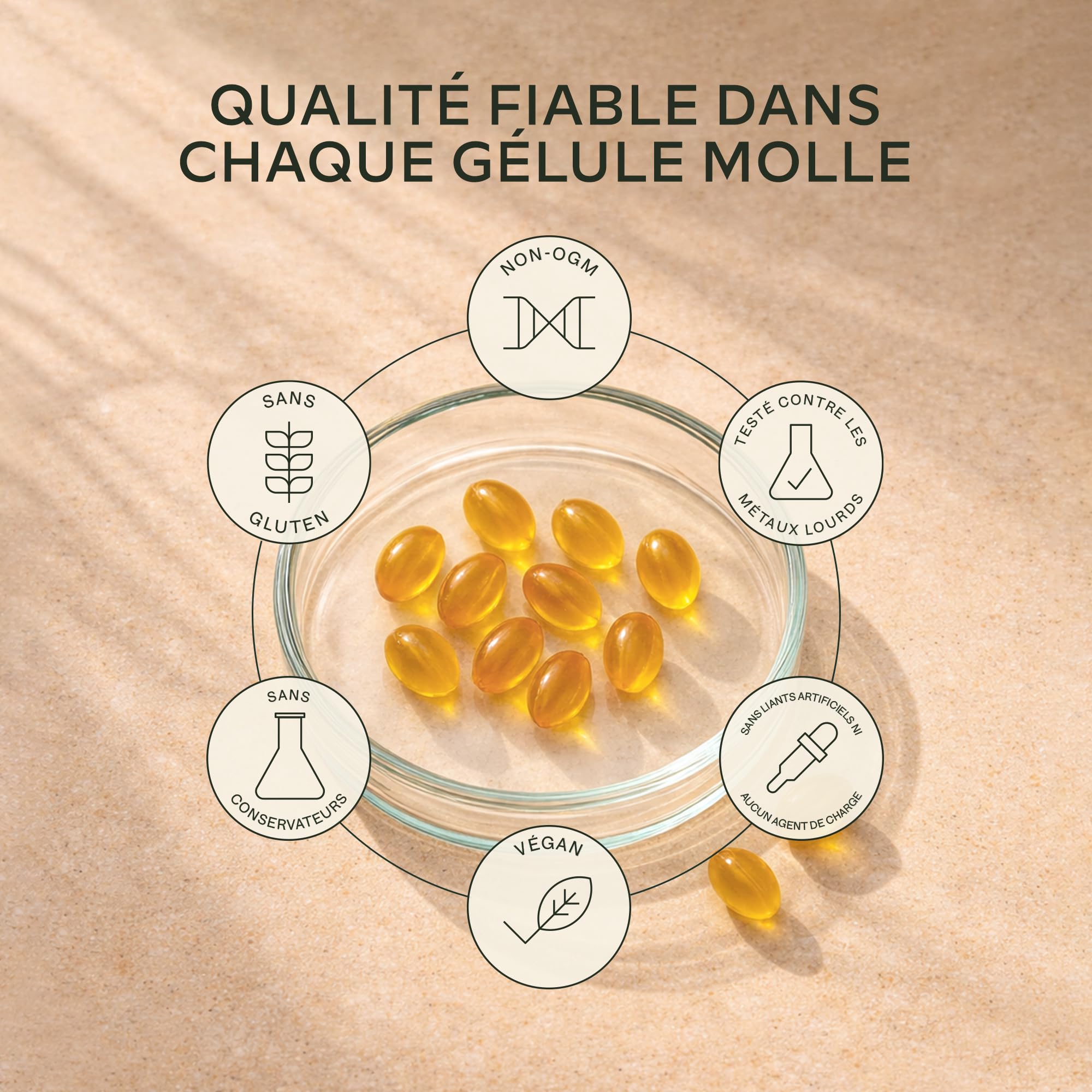 Omega 3 Vegan [1500mg] Oméga 3 d'Huile d'Algue d’Origine Durable Hautement Dosé 750mg DHA + 300mg EPA par Dose - Complément Alimentaire Omega3 100% Végétalien - 90 Gélules