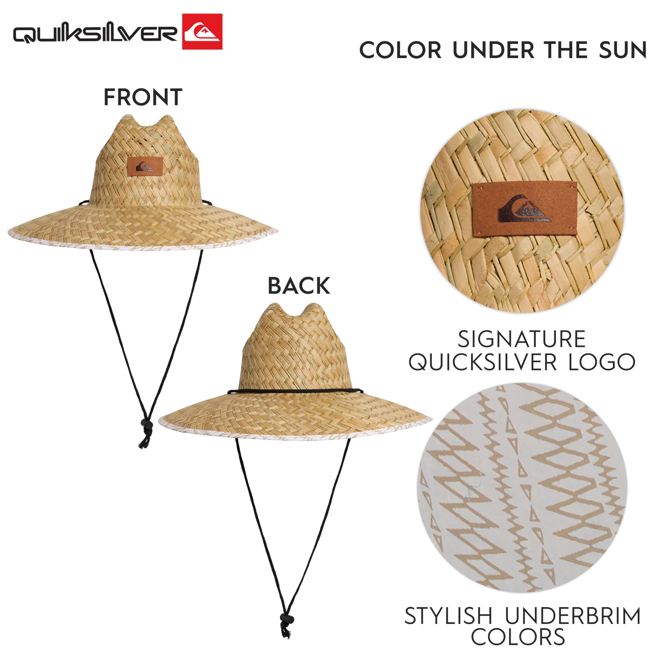 Quiksilver Herren Sonnenhut Wide Brim Outdoor Sun Protection Lifeguard Straw
