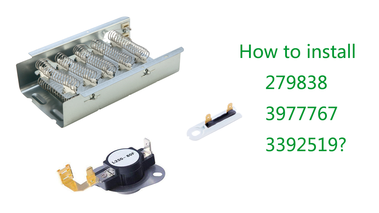 SUMNEW Upgraded 279838 Dryer Heating Element Kit, 5400W 240V