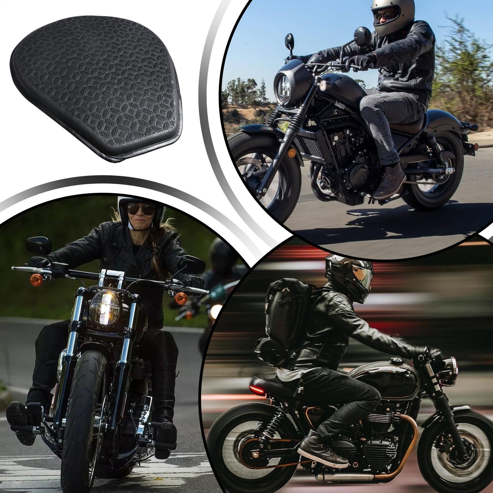 Cuscino per moto, traspirante, ergonomico, antiscivolo