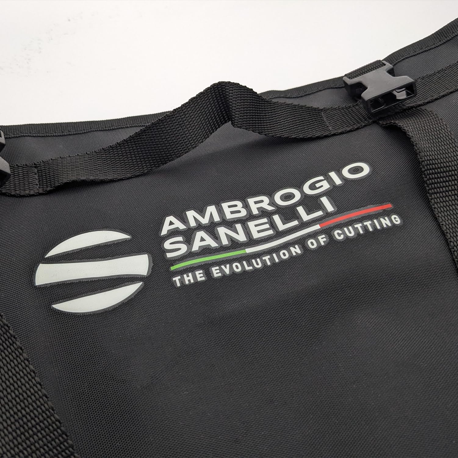 Ambrogio Sanelli, Rotolo Porta coltelli Chef, Custodia per 10 Coltelli/Accessori, Adatto per Lame fino a 30 cm, 2 Fibbie Regolabili e Maniglia per il Trasporto, Pratico e Sicuro, 75,5 x 72 cm