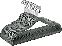 Vista 86 de SONGMICS UCRF029W05 - Paquete de 50 ganchos de terciopelo antideslizantes para trajes con muescas para el hombro, barra para pantalones, gancho