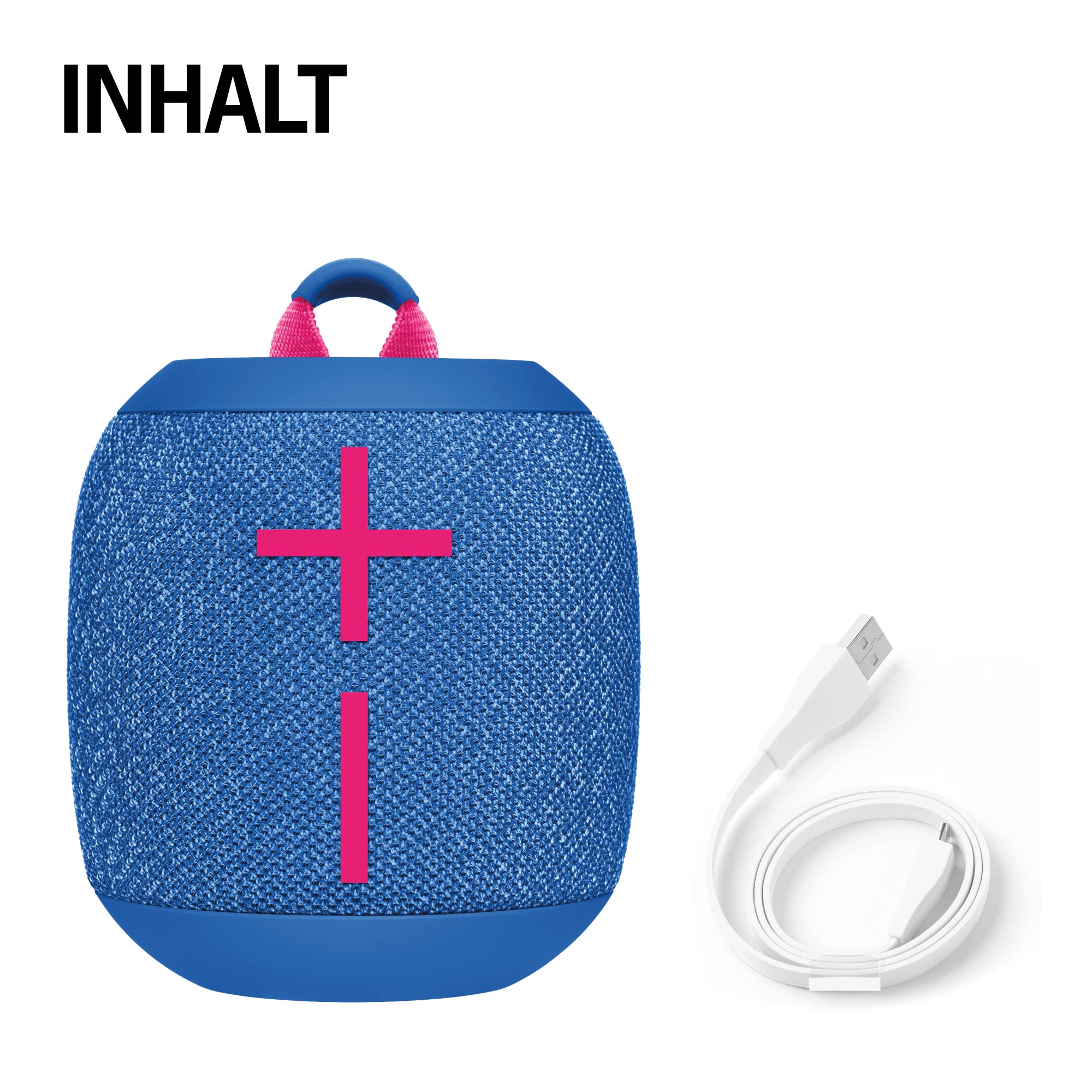 Ultimate Ears WONDERBOOM 3 Portable Bluetooth Speaker, Rich Bass 360 Degree Sound, Waterproof, Dustproof IP67, Floatable, 40 m Range - Blue