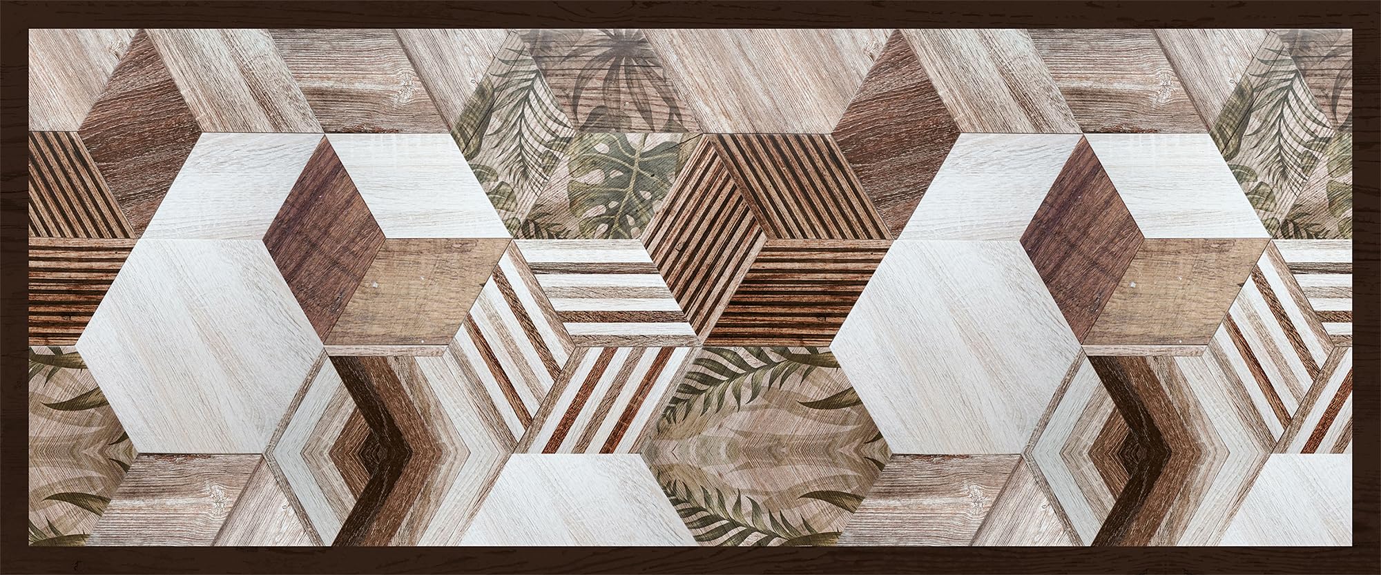 CREARREDA Non-Slip And Washable Vinyl Kitchen Rug, Multi-Purpose Runner, Wear-resistant, Stain Resistant Kitchen Runner, Suitable For Holding Under - View #3