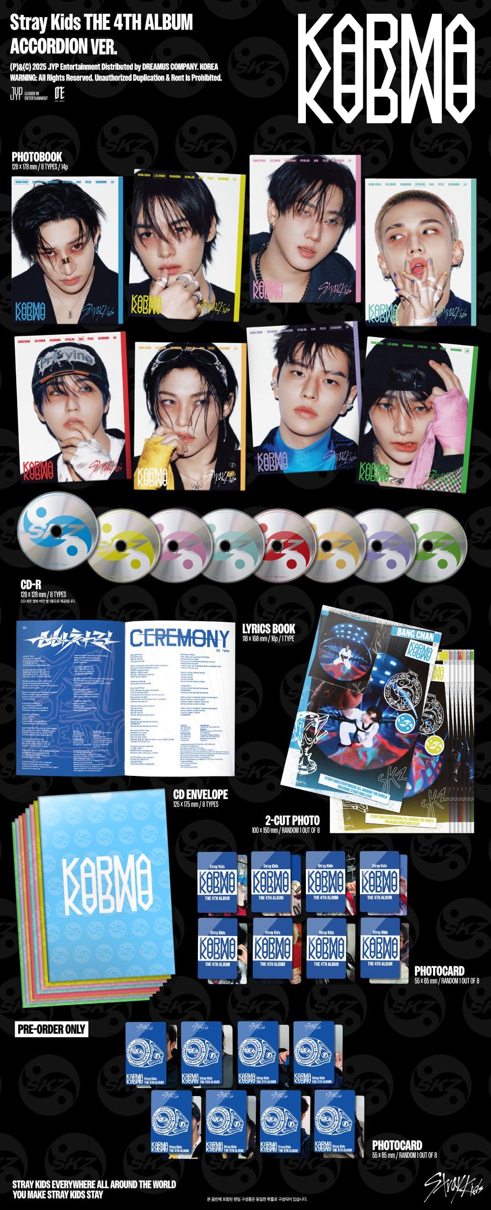 Stray Kids KARMA ACCORDION VER フィリックス✖️10 Amazon.com: Stray Kids KARMA 4th Full Album (ACCORDION