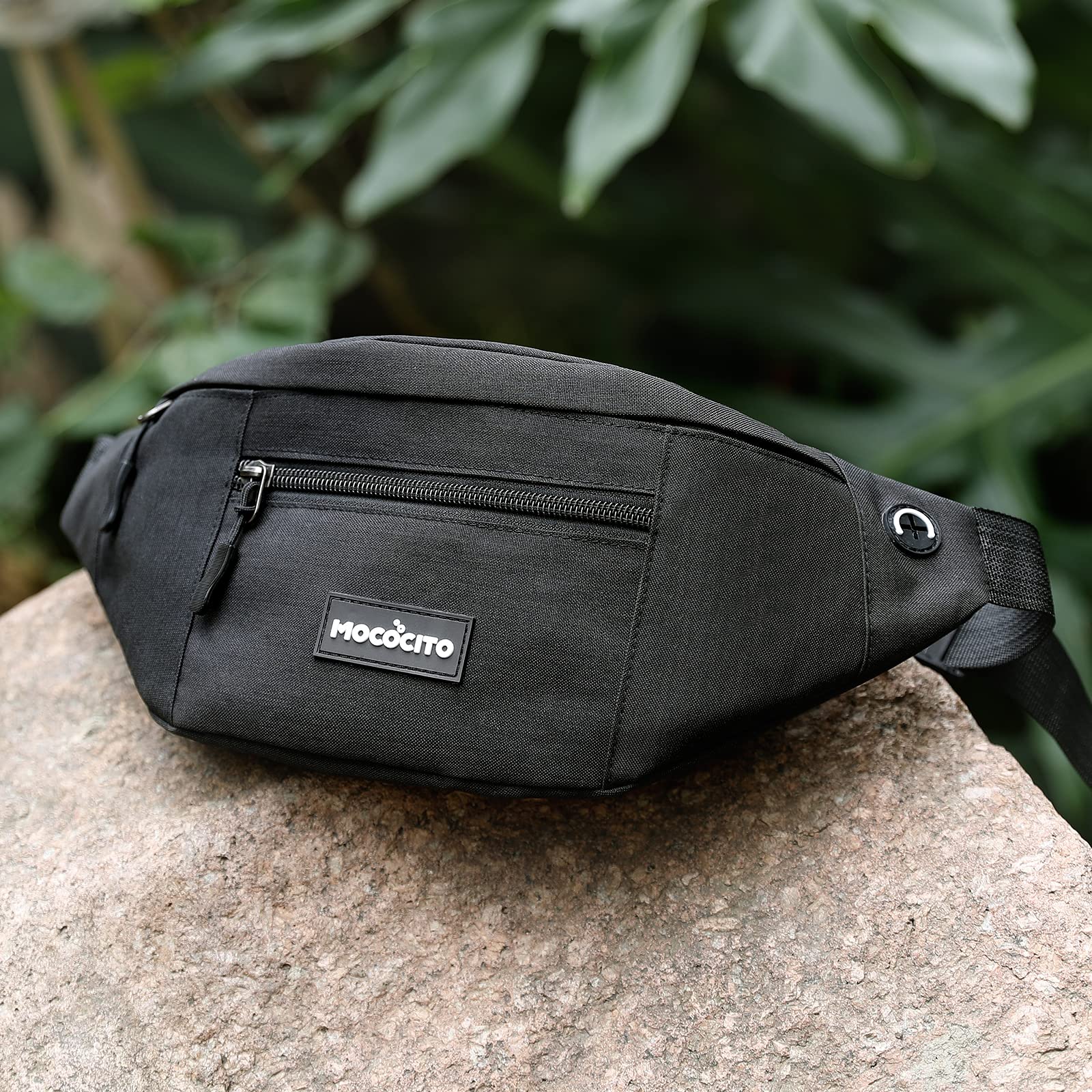 MOCOCITO Marsupio Sportivo Uomo Donna Grande con 4 Zip Tasche Cintura Regolabile e Fibbia a Sgancio Rapido Waist Bag in Nylon Impermeabile per Ciclismo Running