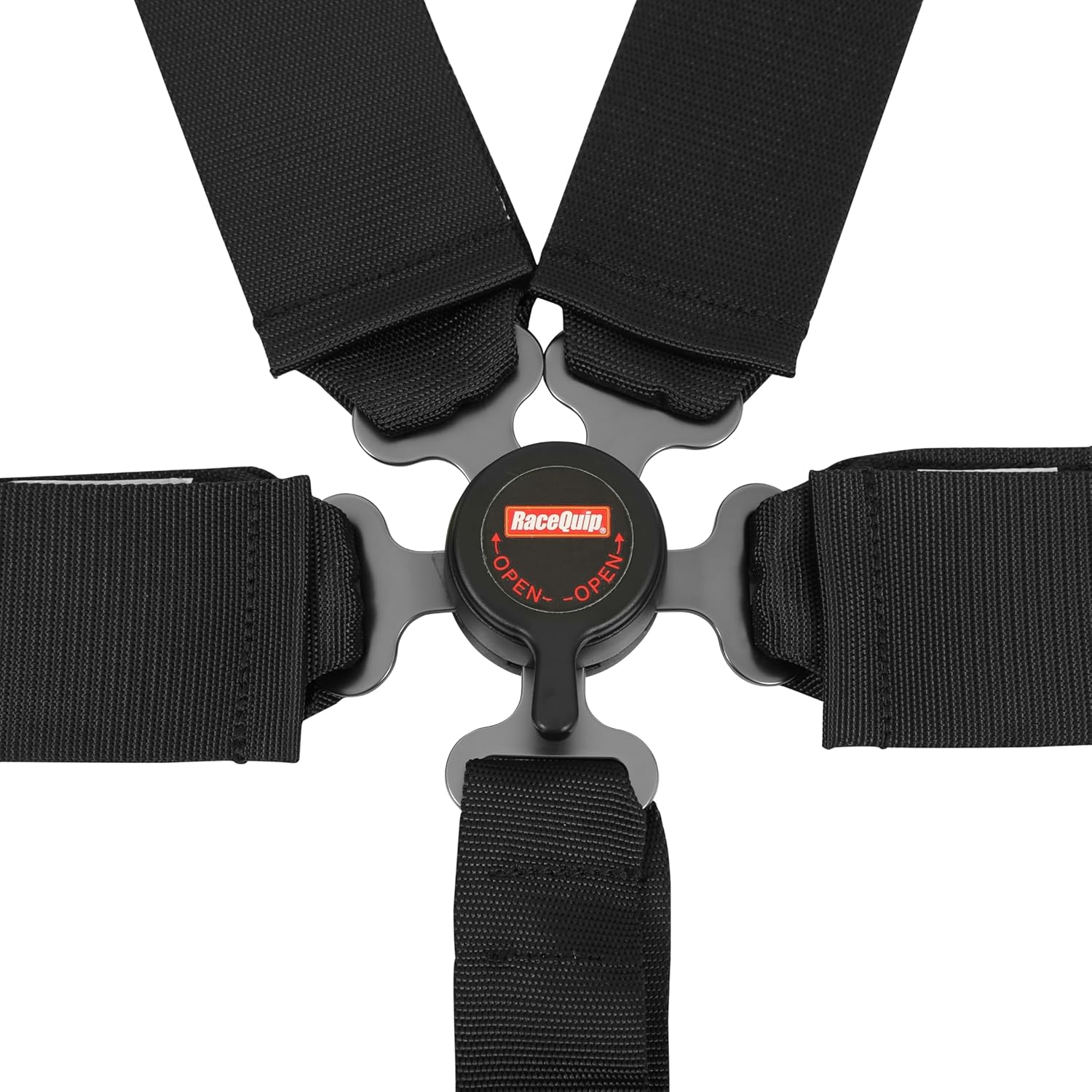 RaceQuip 744004RQP 6 Point Harness Sportsman Camlock SFI 16.1 Pull up Adjust Bolt-On/Wrap Around Black
