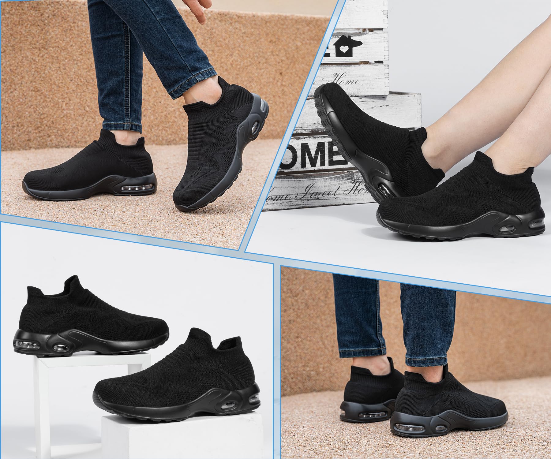 LARNMERN Zapatillas de Seguridad Mujer Sin Cordones Punta de Acero Calzado de Trabajo Ligero Respirable