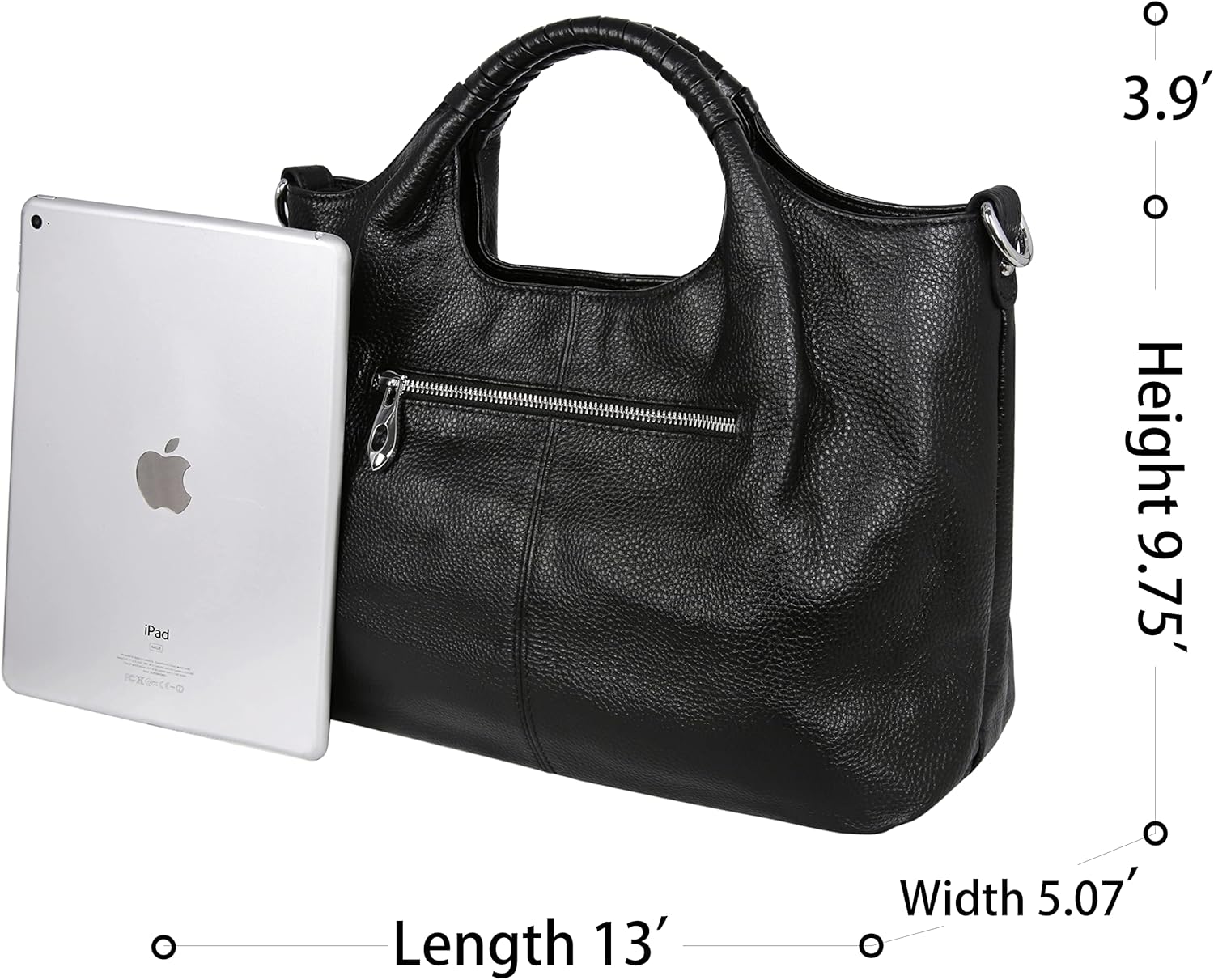 Iswee Genuine Leather Top Handle Purse Satchel Bag Designer Shoulder Bag Tote Ladies Crossbody Bag for Women - Image 4