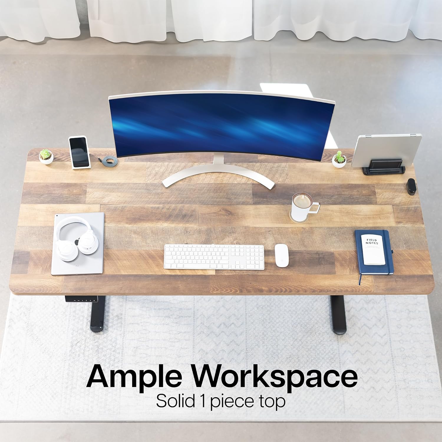 VIVO Reclaimed Wood Universal 71 x 30 inch Solid One-Piece Table Top for Standard and Sit to Stand Height Adjustable Home and Office Desk Frames, DESK-TOP71P