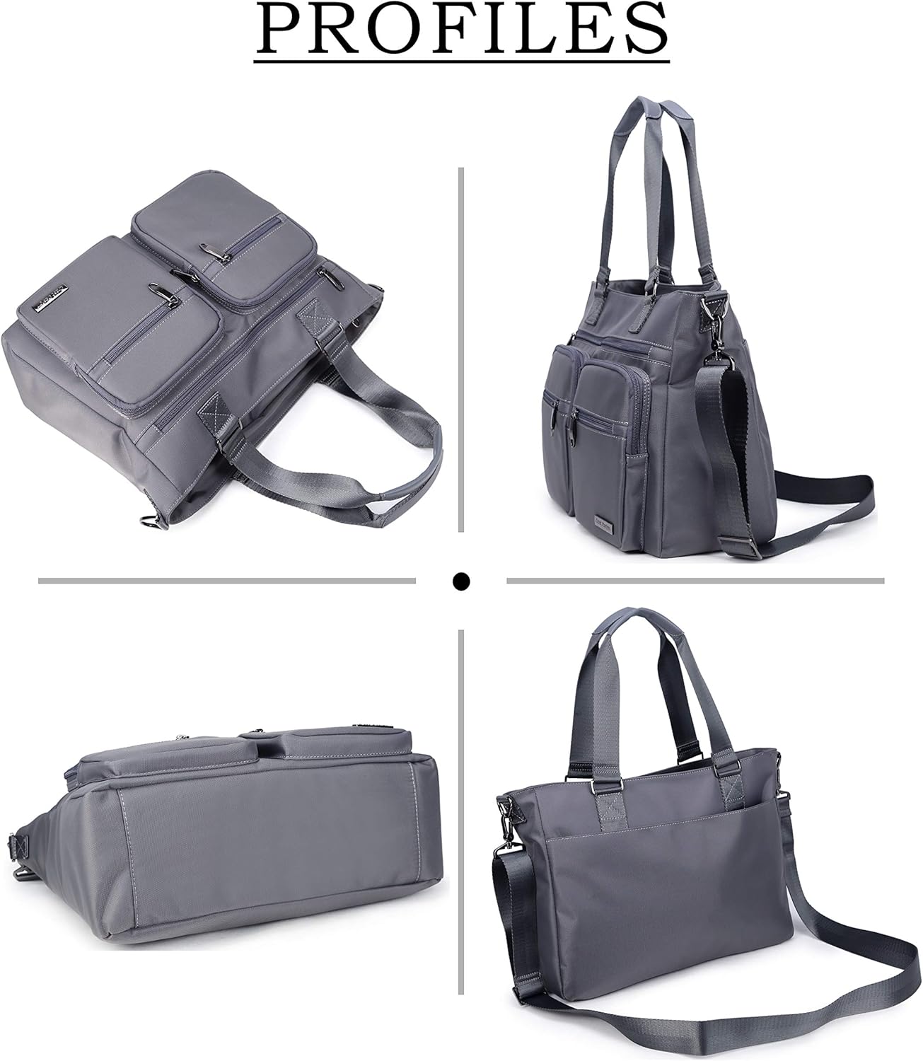 Buy 2 get 3 Crest Design Water Repellent Nylon Shoulder Bag Handbag Tablet Laptop Tote as Travel Work and School Bag. Perfect Nursing Tote to Carry Medical, Nursing Supplies (Charcoal) Free Shipping Over $50 Crest Design Water Repellent Nylon Shoulder Bag Handbag Tablet Laptop Tote as Travel Work and School Bag. Perfect Nursing Tote to Carry Medical, Nursing Supplies (Charcoal)