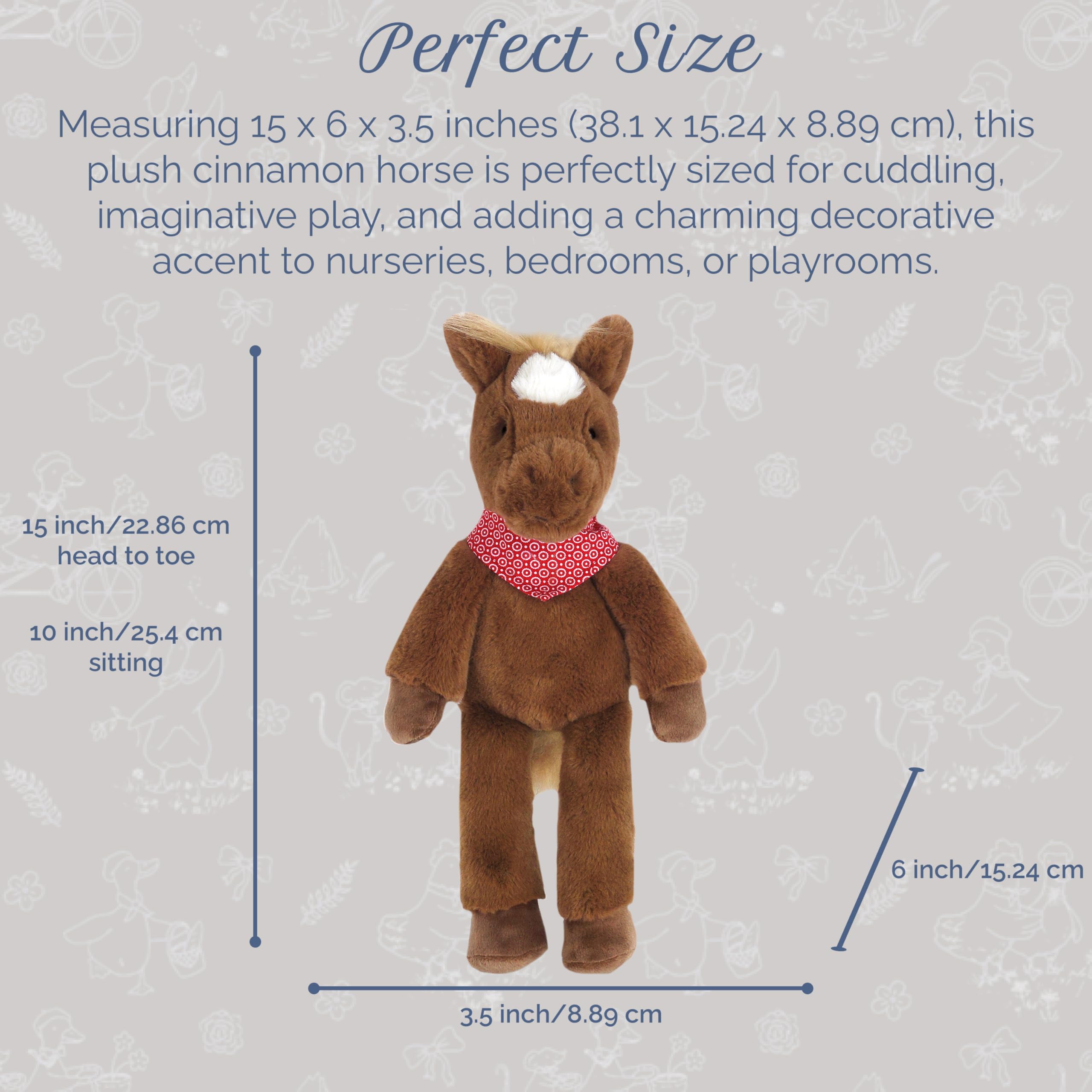 Amazon.com: MON AMI Cinnamon The Horse Plush Toy – 15