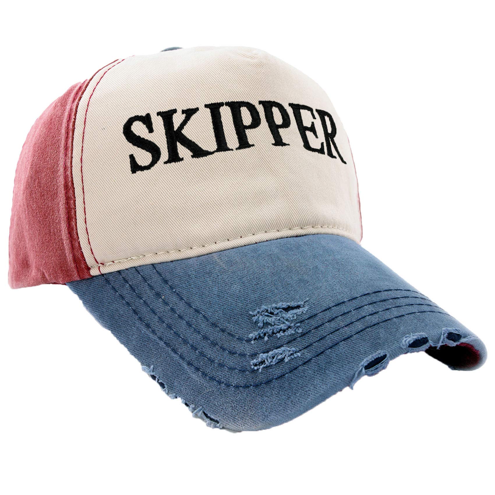 MFAZ Morefaz Ltd Boating Hat Baseball Cap Captain Army Military Drunk Sailor,Mariner,Galley Slave,Old See Dog (Skipper)