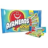 Airheads Sour Mini Halloween Trick or Treat Taffy Candy Bars, Watermelon Punch, Blue Blast & Lemon Berry Squeeze, Individually Wrapped Candy for Adults & Kids, Party Favors, 12 Oz Variety Bag Sour Variety 12 Ounce (Pack of 1)