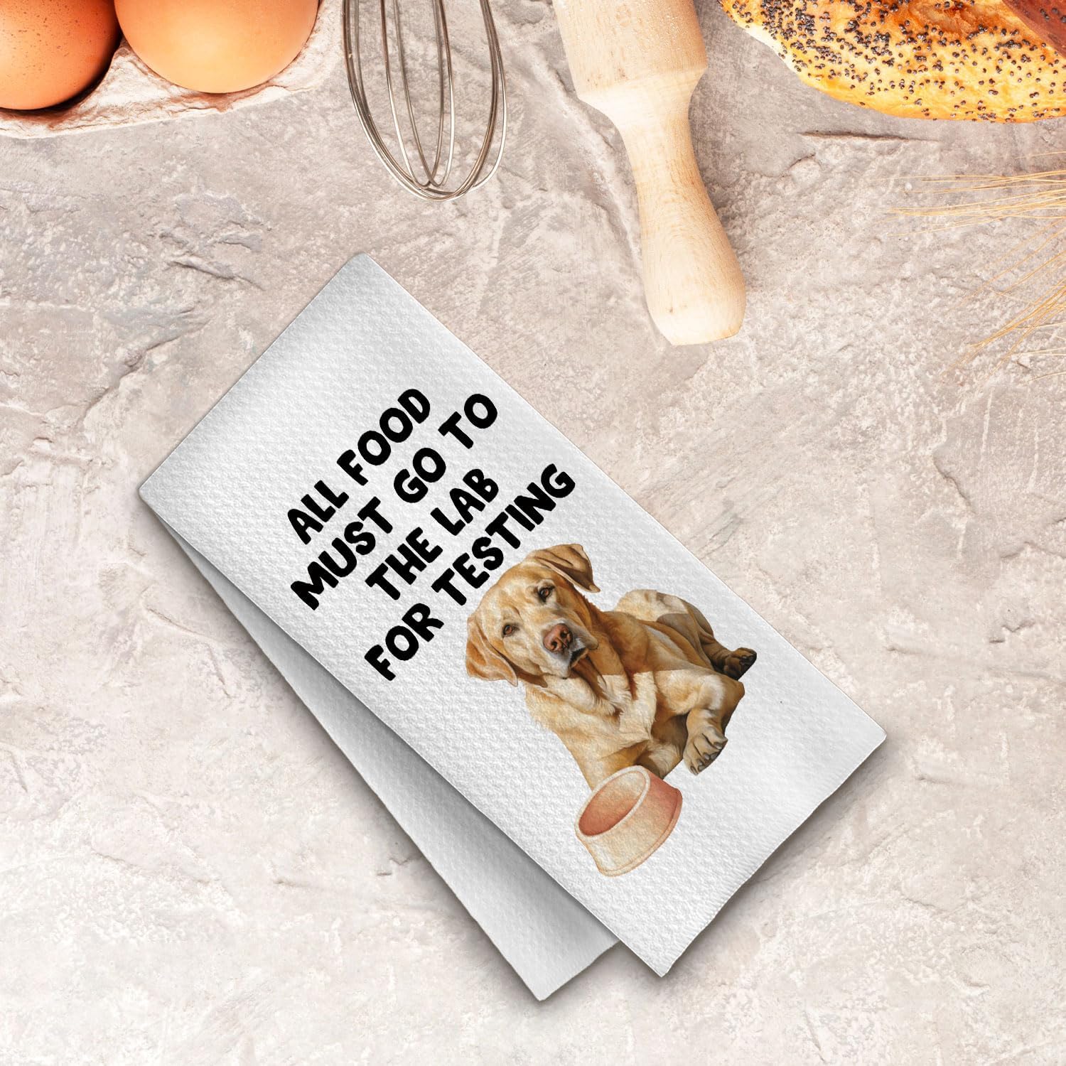 Funny Labrador Retriever Kitchen Towels, Labrador Retriever Gifts for Women Dish Tea Towels for Kitchen Decor, Yellow Lab Gifts Decorative Hand Towels, 16x24 Inch - Image 4