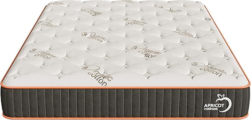 Miniatura 2 de Apricot Firm Twin Natural Colchón10.5" híbrido látexalgodón orgánicocama en una cajafabricado en Estados Unidos