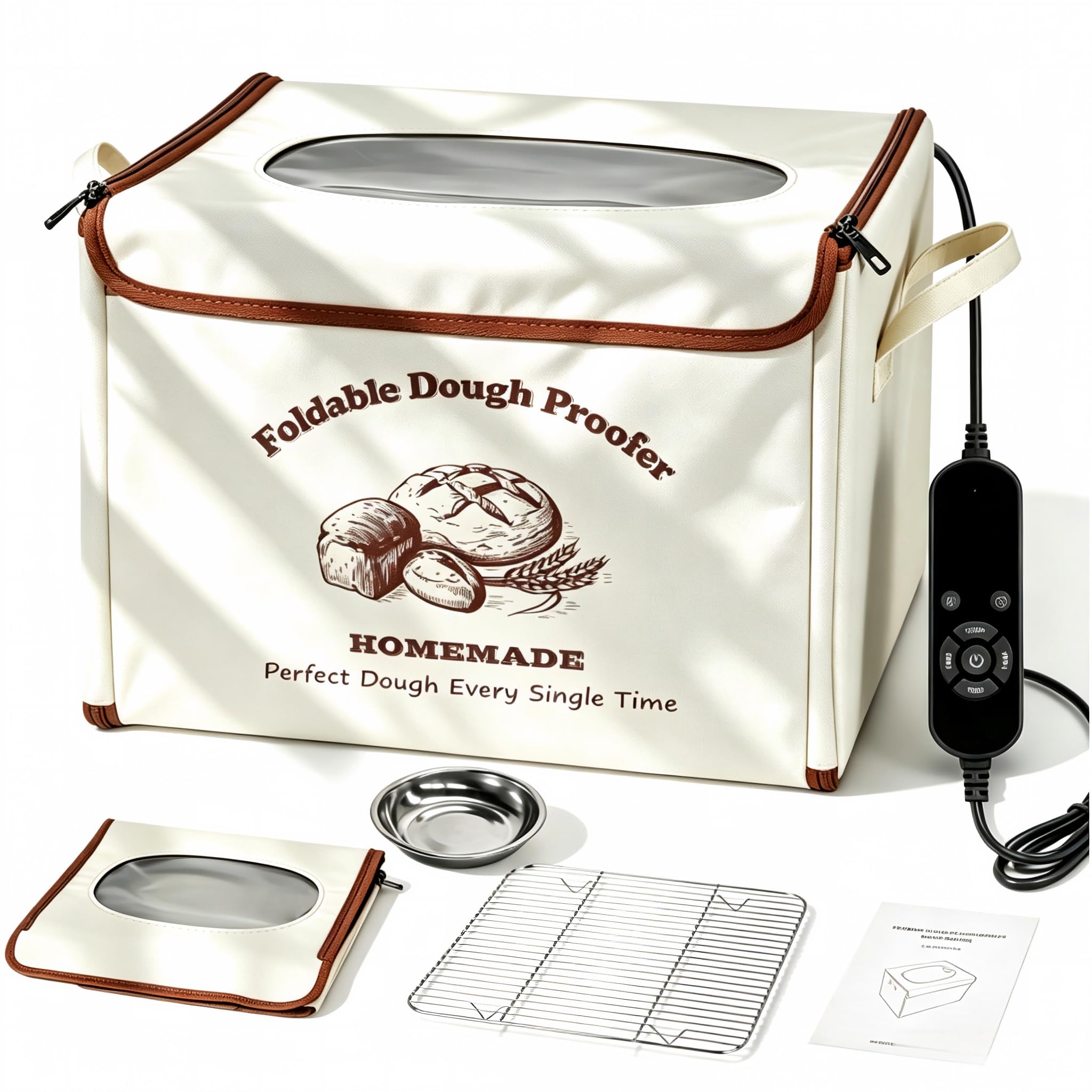 Foldable Bread Proofing Box, 70-122°F PID Dough Proofer with 1-24H Timer
