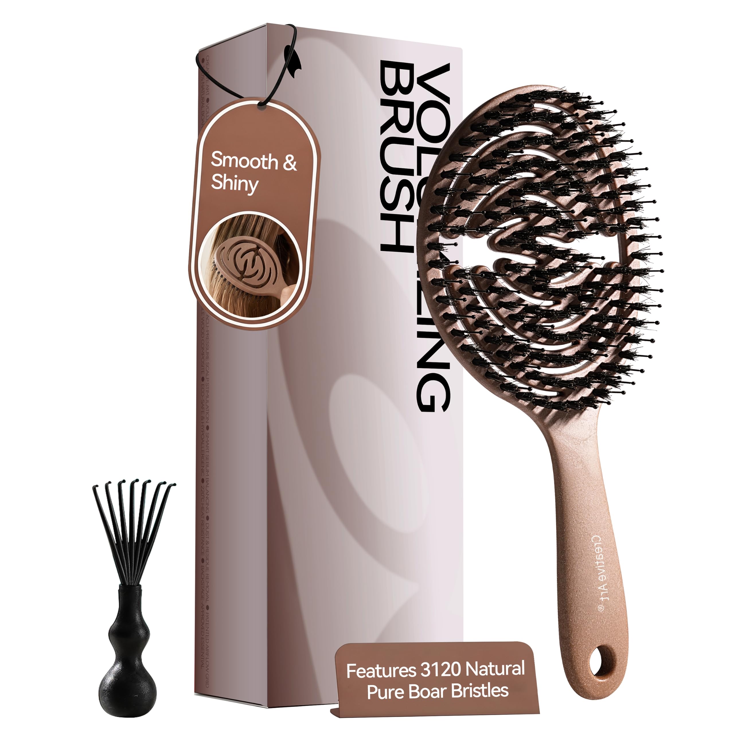 Spazzola per capelli con setole di cinghiale (ovale)