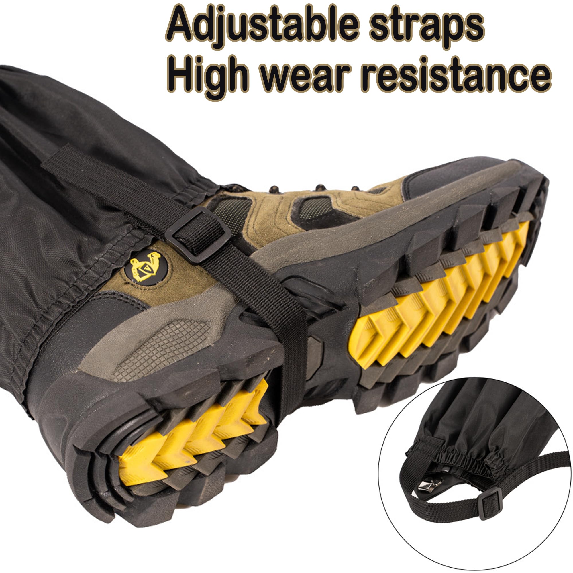 Polainas Impermeables de Senderismo 200D Oxford para Nieve Esquí Camping Escalada