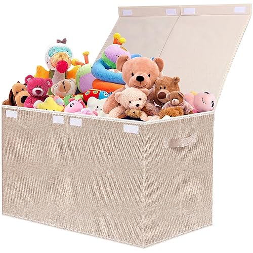 VERONLY Caja grande de juguetes con tapa, cajas plegables para juguetes para niños, cestas organizadoras con asas para niños, niñas, guardería, sala disponible en Yaxa Mexico