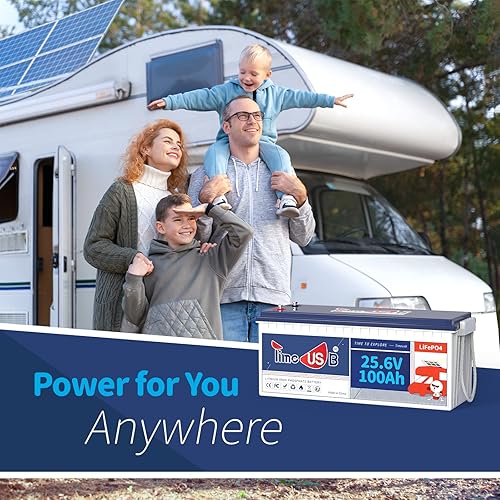 Miniatura 8 de Batería LiFePO4 de 24 V 100 Ah, batería de litio de 2.56 kWh, BMS de 100 A integrada, vida útil de 10 años con celdas LiFePO4 de grado A, perfecta