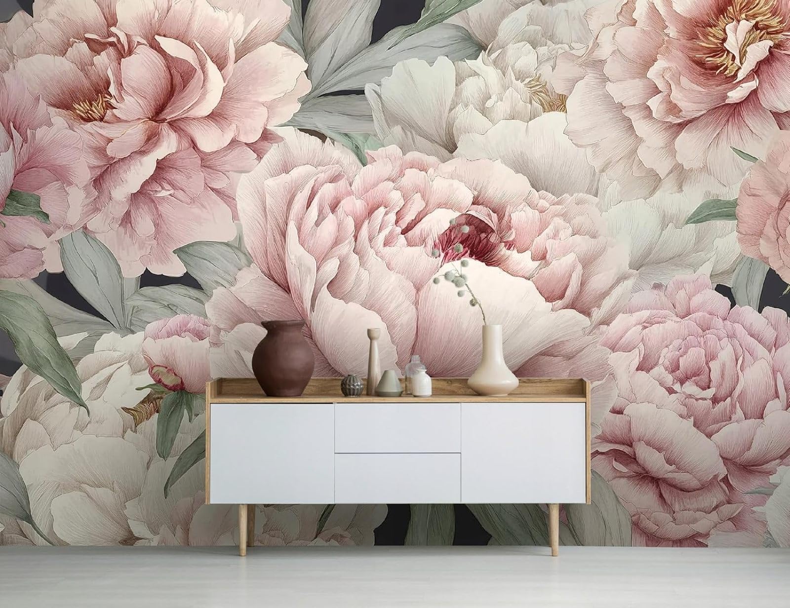 Kfjhgbdshhj 3D Mural Photo Mural-Wallpaper - Flowers - For Living Room Bedroom - 3D Effect Natural,350Cmx256cm Poster - Wall Sticker - Frameless Picture