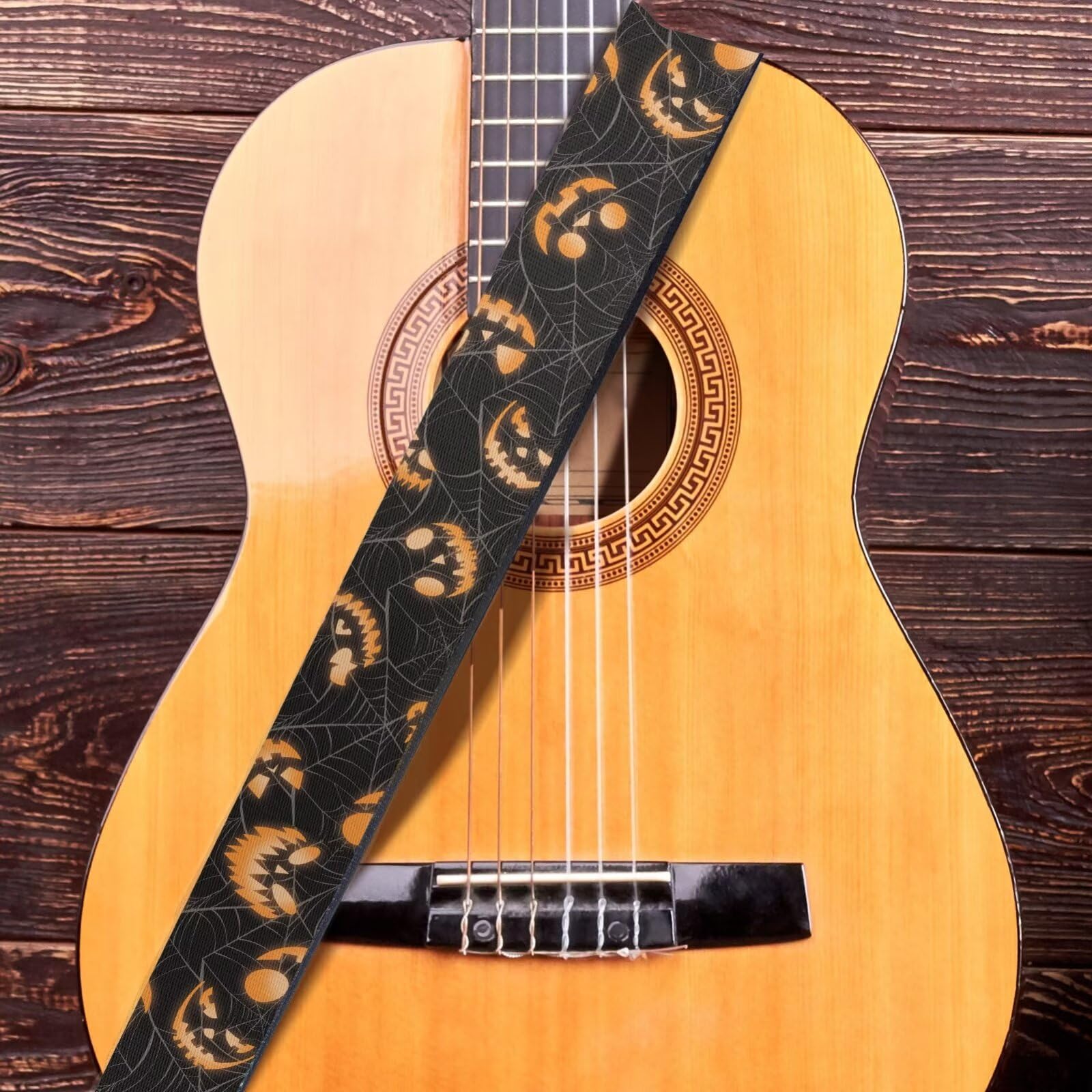 Gitarrengurt für Akustik-, E-Bassgitarre, verstellbare Länge, Gitarrengurt mit Lederende