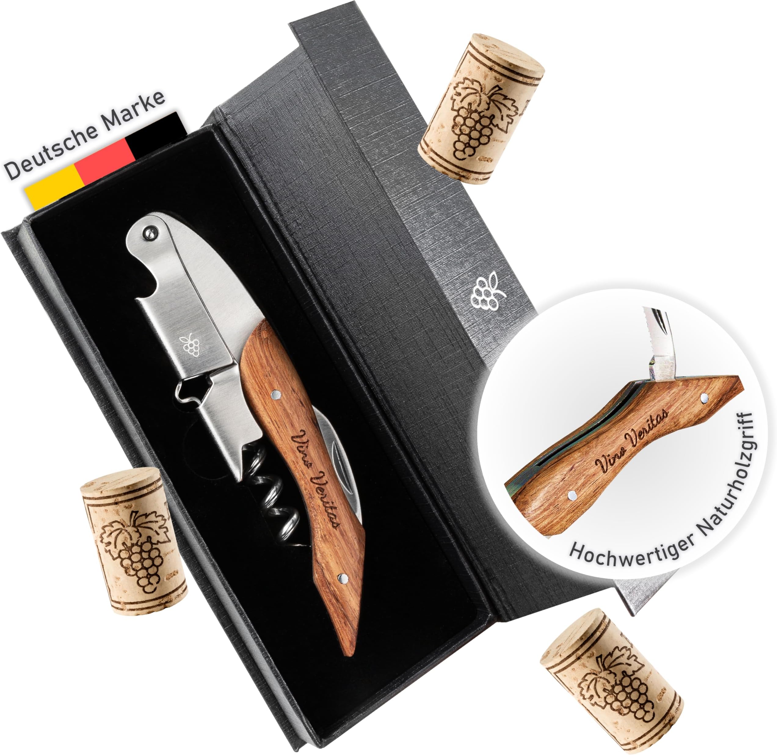BUTLERBELL® Inglese | Macina sale e pepe legno in confezione regalo di lusso con cuore ideale come regalo di nozze | Regali di nozze per coppia di