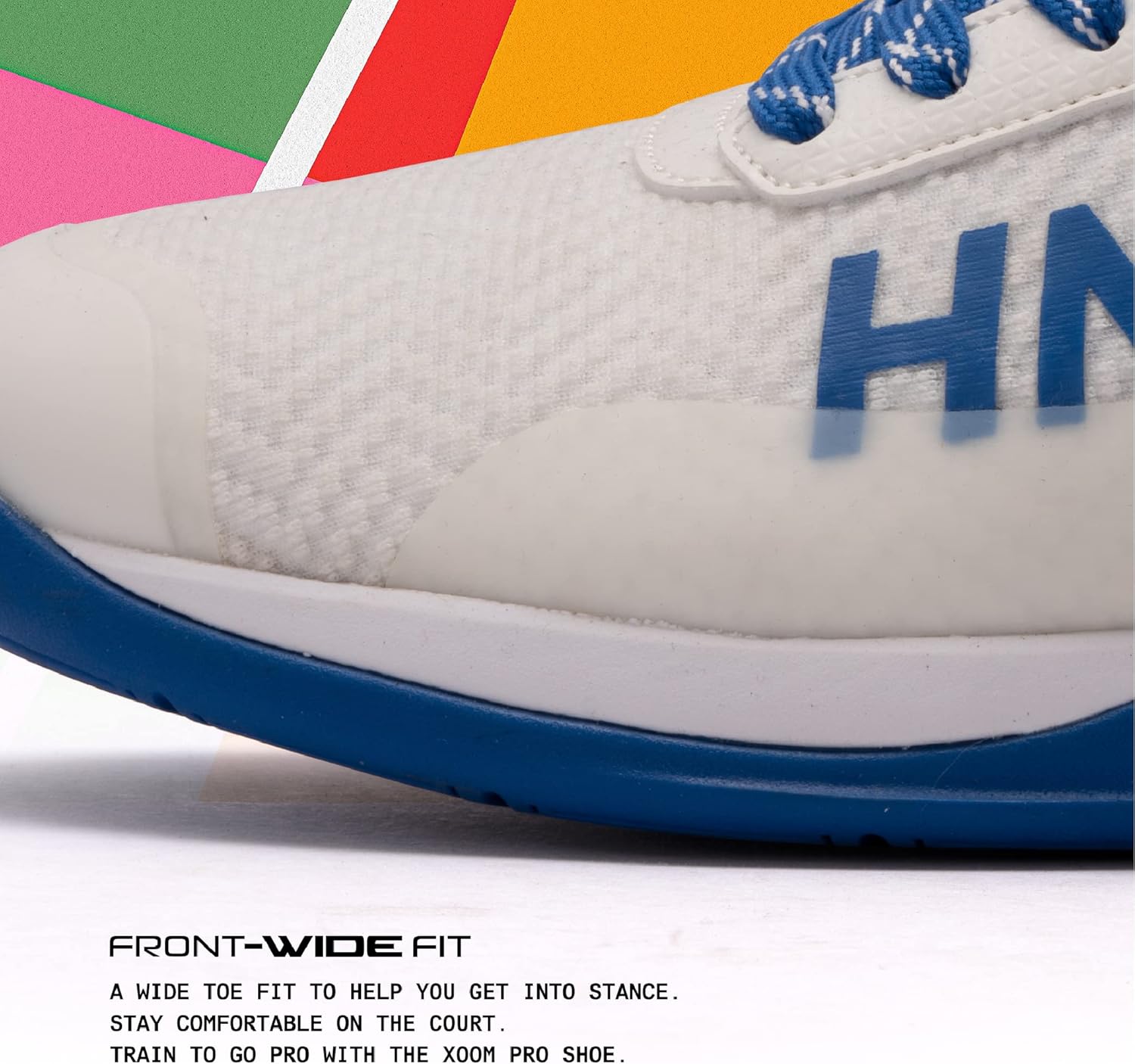 Hundred Men's Walking Badminton Shoe, White Blue, Womens 10