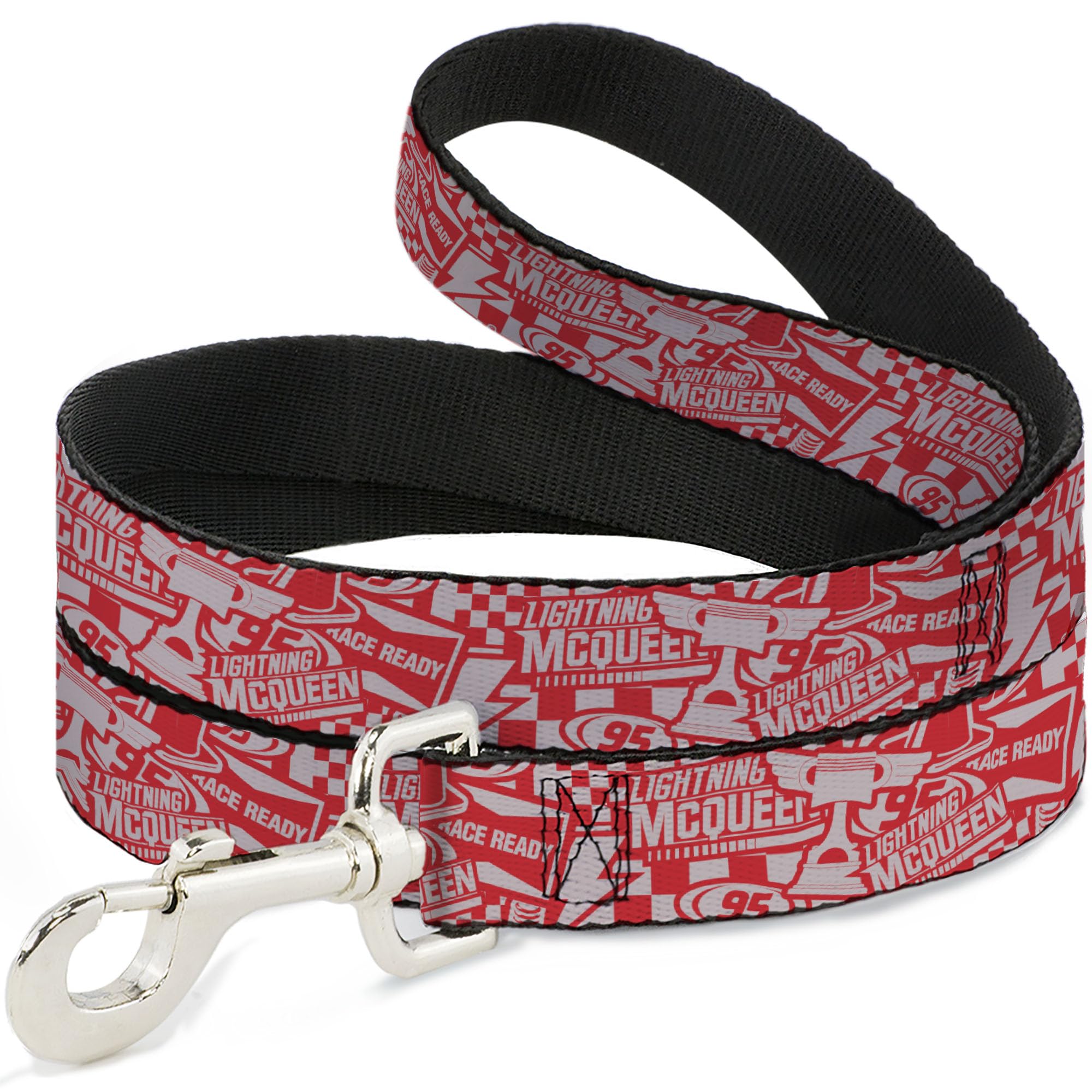 Laisse pour chien Disney Cars 3 sangle en nylon blanc et rouge 1,8 m