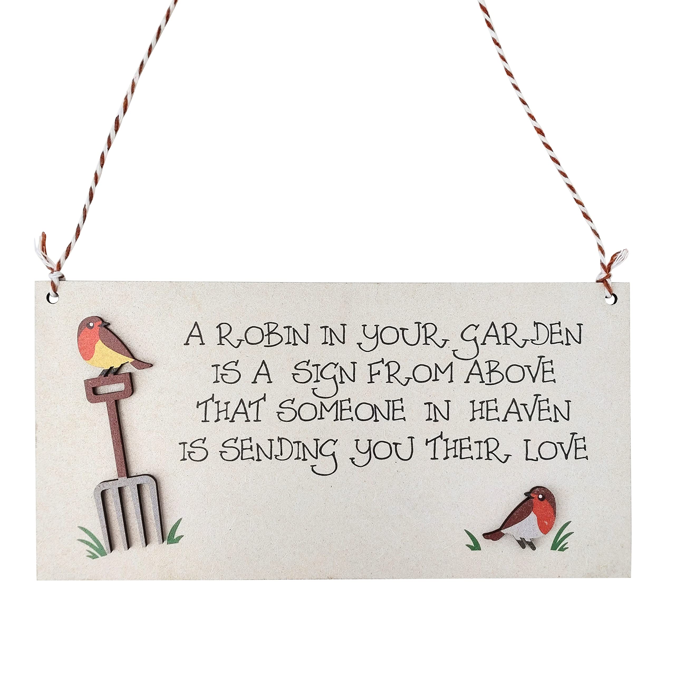 ASVP Shop Robin Gift Remembrance Plaque, Robins Appear When Lost Loved Ones are Near by