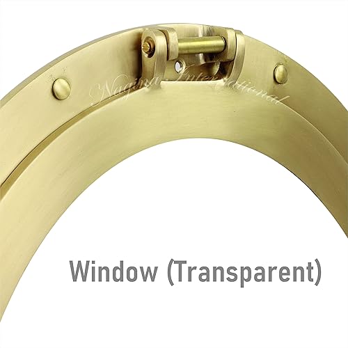 Miniatura 7 de Nagina International Espejo y ventana ornamentales de oro rosa de alta calidad, latón macizo cepillado, decoración de estilo lujoso de pirata