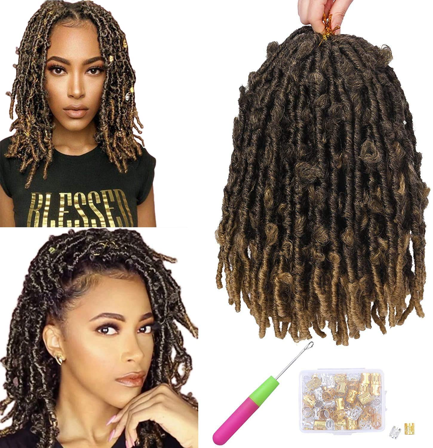 Buy 7 Packs/lot Butterfly Faux Locs Crochet braids Nu Locs Crochet Hair