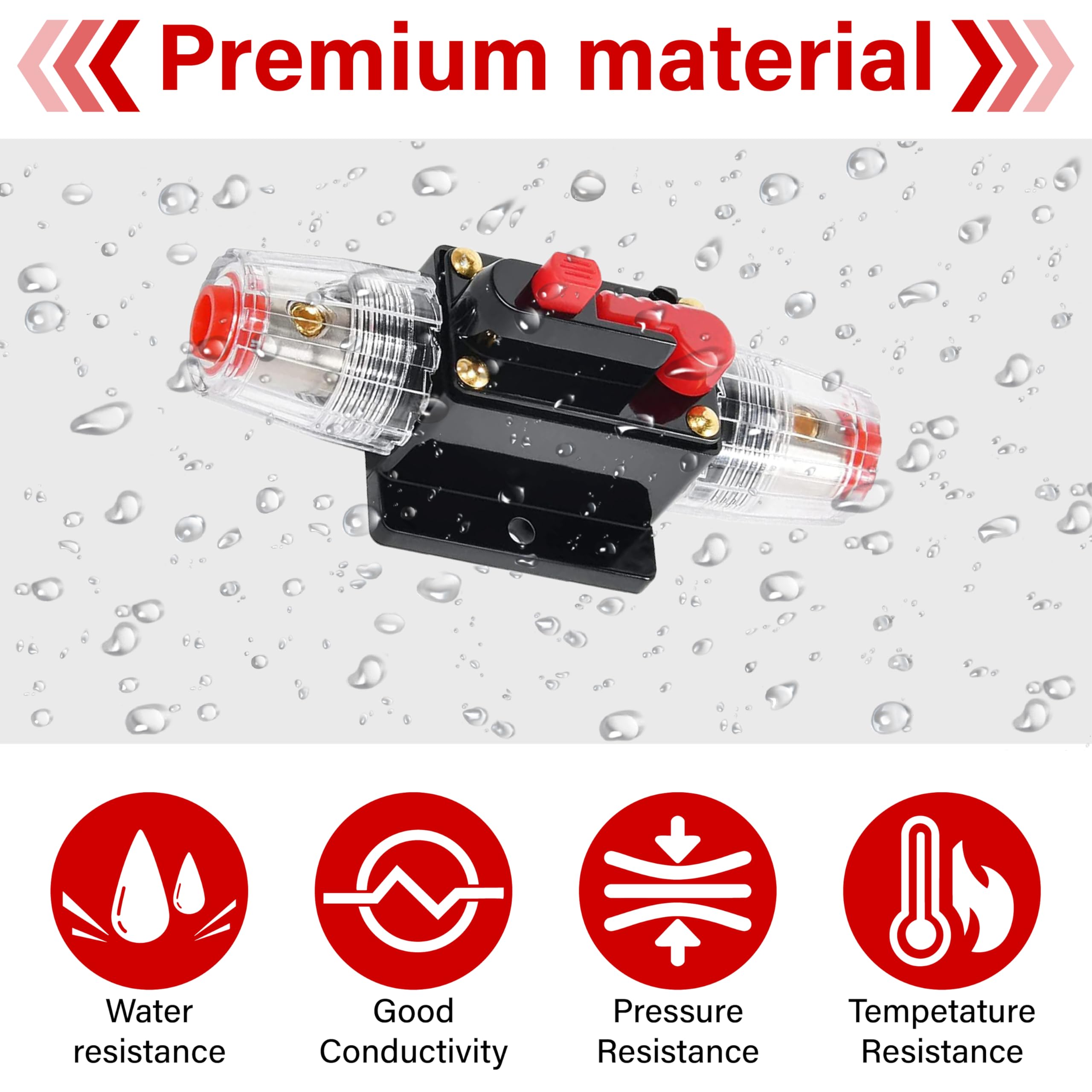 BFXM 30 Amp Manual Reset Circuit Breake, 12V-48V DC Inline Fuse Holder — Amazon image 5