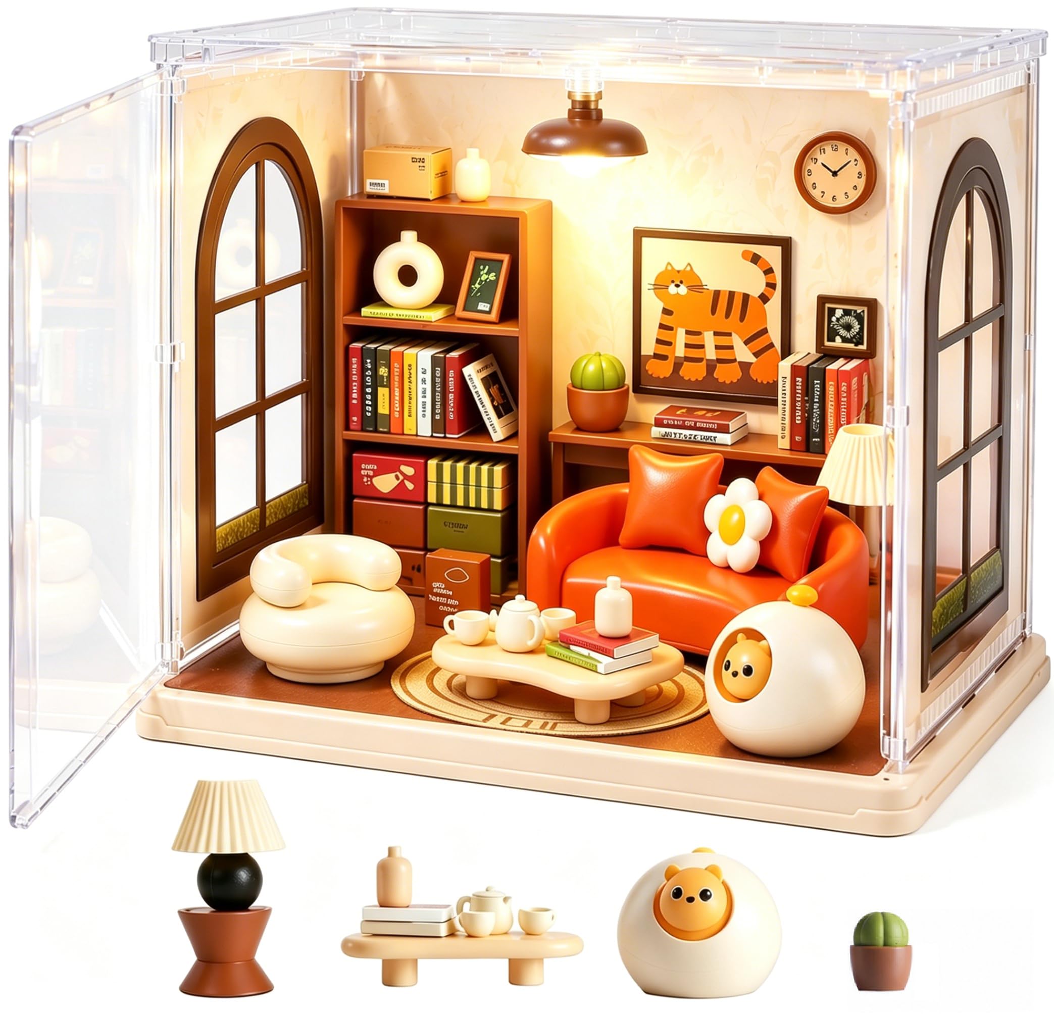 Amazon.com: Lydaz DIY Miniature House Kit, Mini House Building Kit