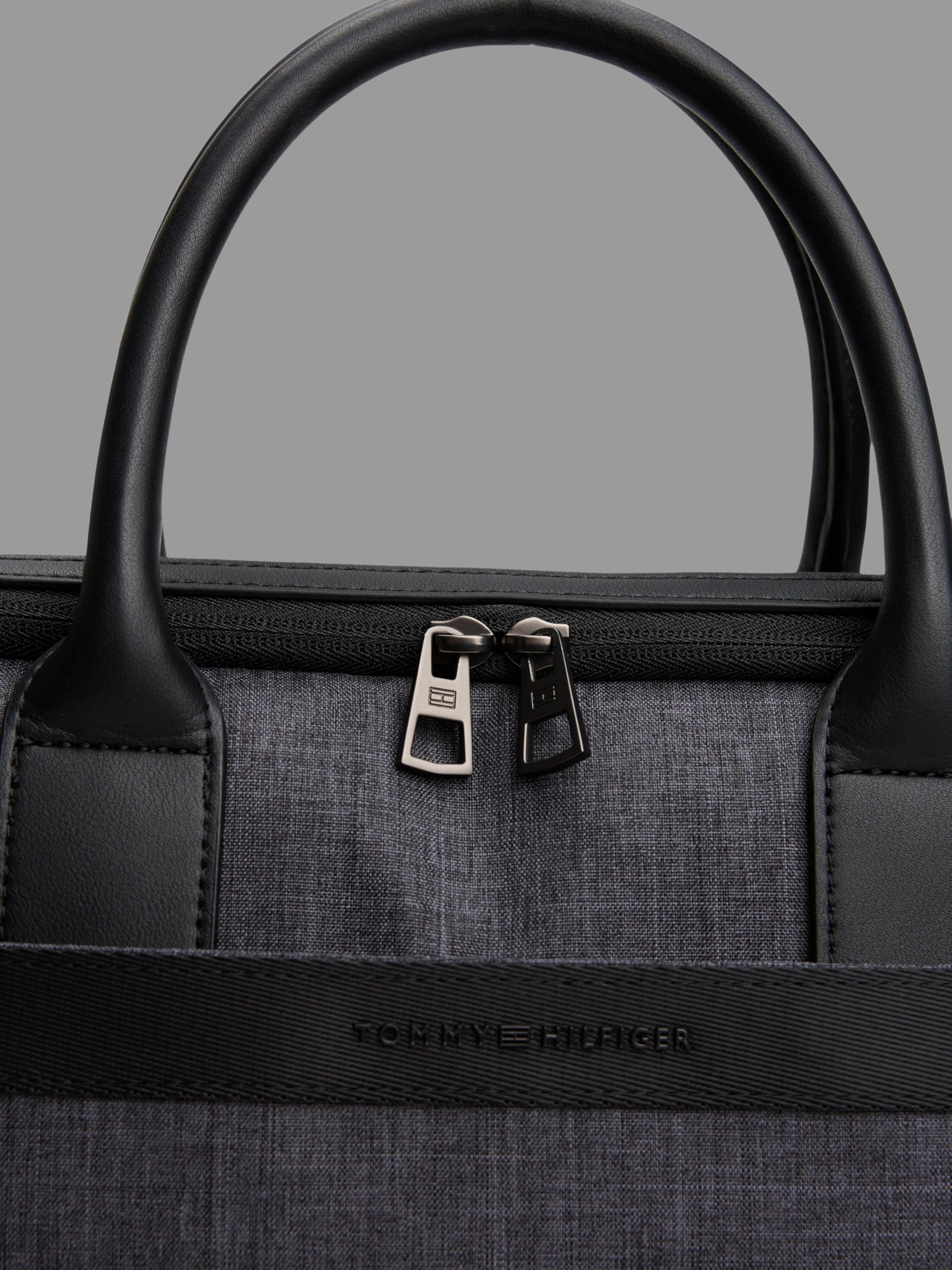 Tommy Hilfiger Sac pour Ordinateur Portable Homme Nylon Travel à Bandoulière, Noir (Melange), Taille Unique