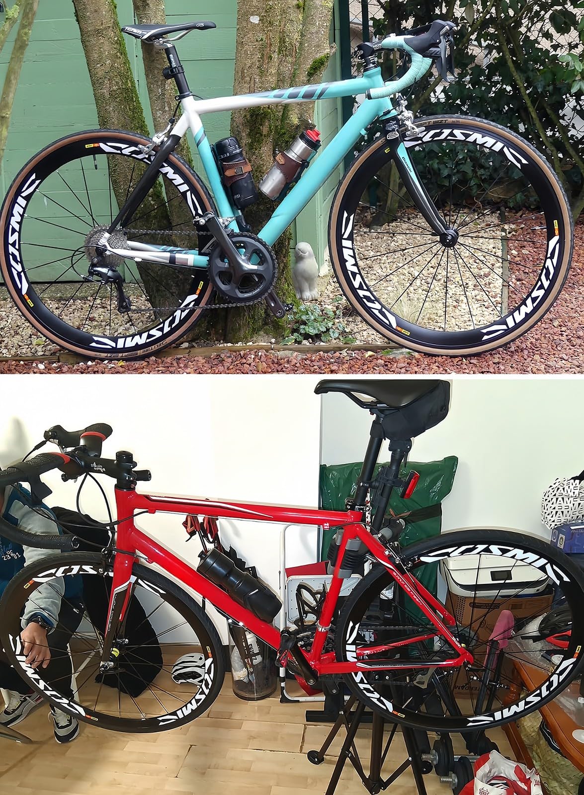 Juego de Ruedas de Bicicleta 700C, Freno de Llanta, Ruedas de Bicicleta de Carretera, 20/24H, Soporte de Llanta de Aleación de Aluminio,Cassette de 7 A 12 Velocidades
