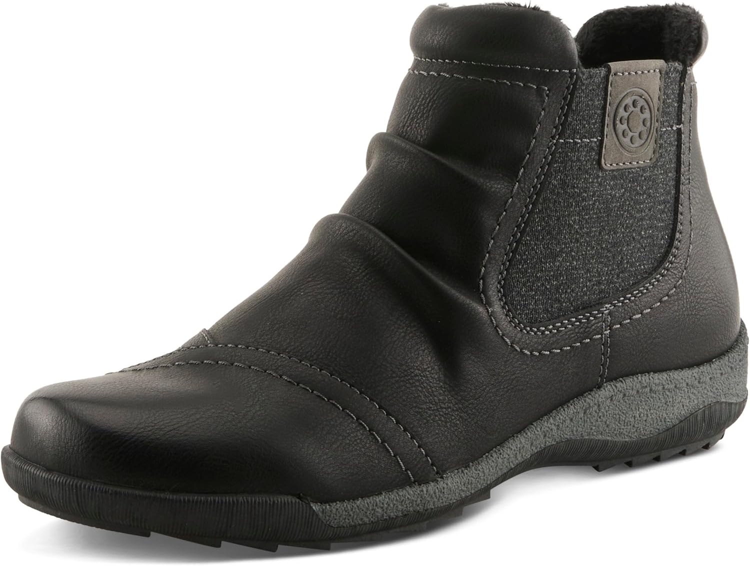 Spring Step Women’s Atella Bootie – Comfortable Low Heel Ankle Boot with Zipper Closure, Water Resistant, Shock Absorbent Sole, Vegan Friendly Everyday Use