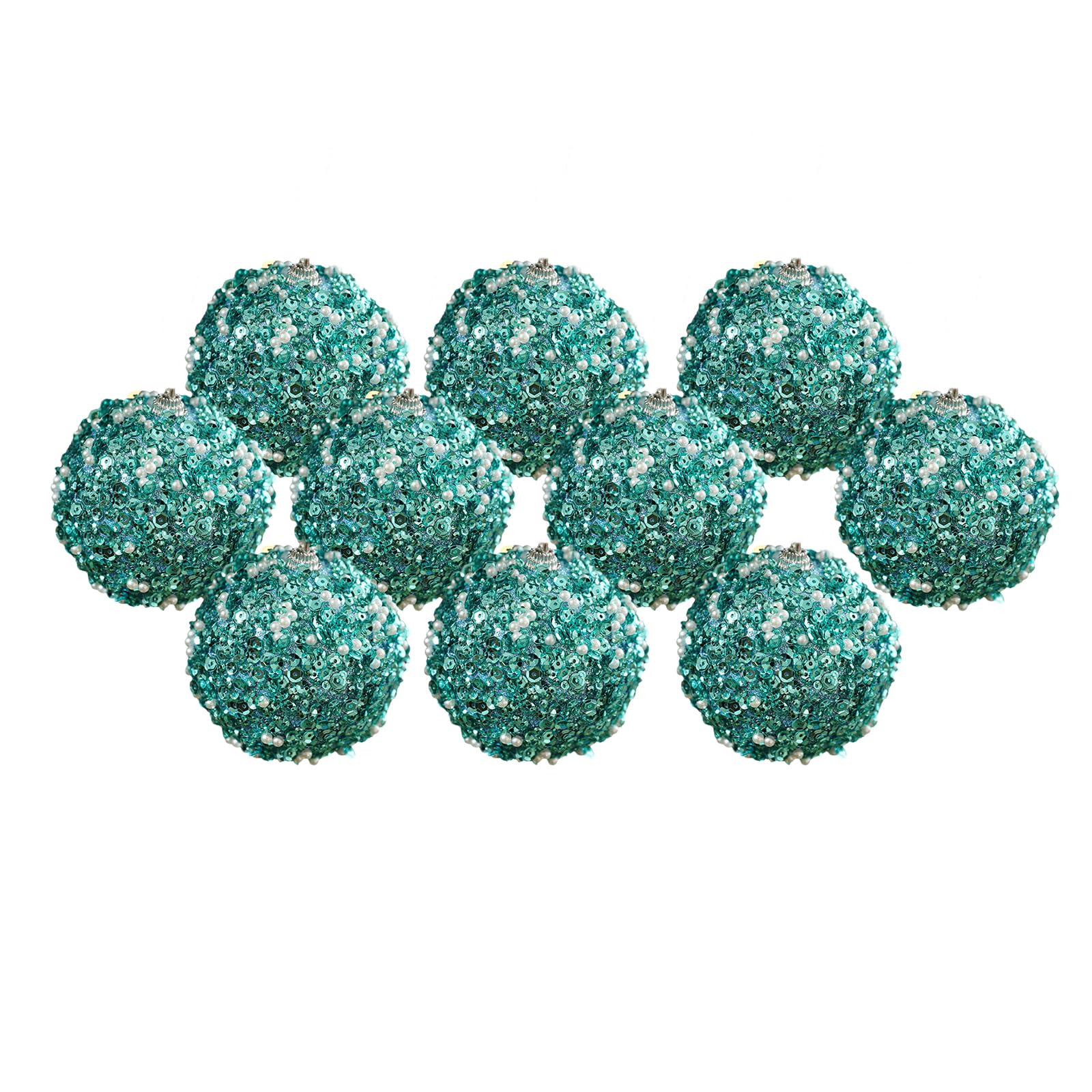 YPBEW 10Pcs Holiday Baubles Shatterproof Sparkling Sequins Christmas Tree Ornaments for Festival Home and Event Embellishment Christmas Tree Ornaments