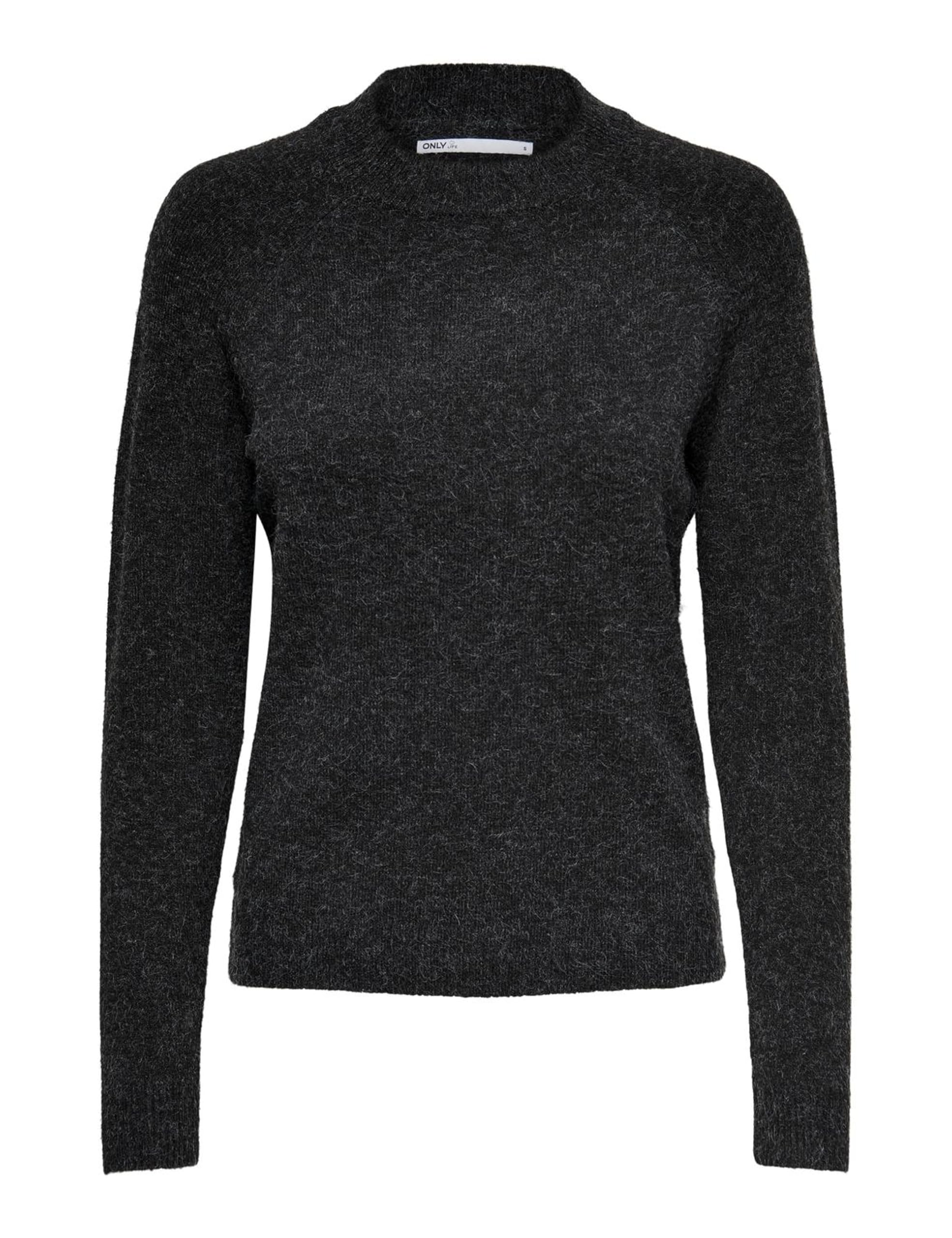ONLY Womens Onlrica Life L/S Pullover KNT Noos Pullover Sweater, Black, S