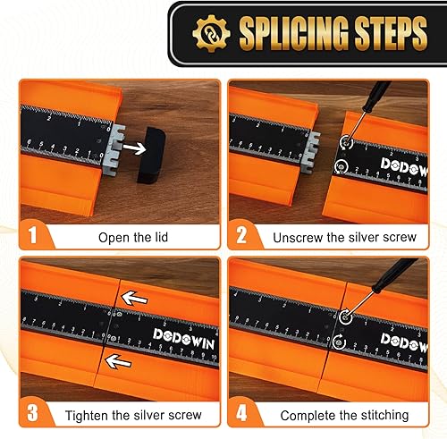 Miniatura 7 de DODOWIN Medidor de contorno conectable, 3 tamaños, regalos para hombres, para papá, marido, abuelo, novio, herramientas duplicadoras de perfil para