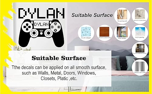 Miniatura 3 de Calcomanías de vinilo personalizadas para jugadores, mando, videojuegos, videojuegos, etiqueta de jugador, decoración de habitación, mural