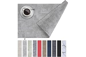 Homaxy Faux Leather Table Placemats Set of 6