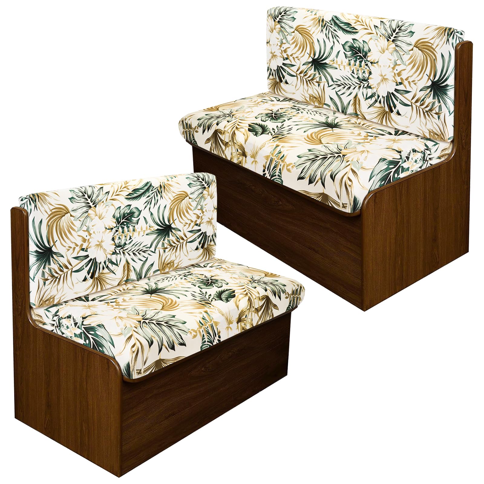 ByNaRIX RV Dinette Cushion Covers, 2 Set Camper Slipcover, Stretchable Couch Cover Replacement for Car Bench, 2 Backrest and 2 Bench Covers