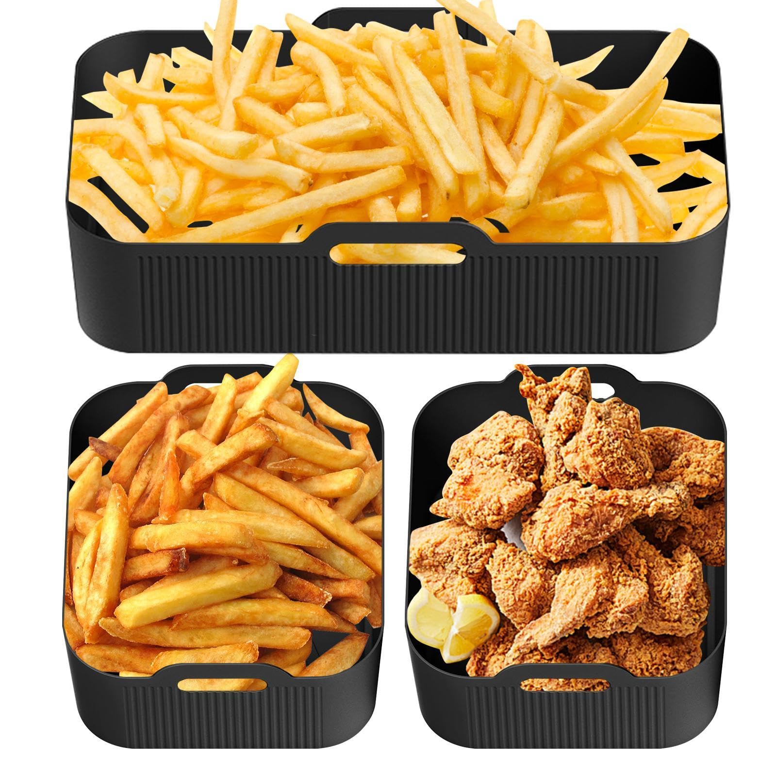 Panier de cuisson en silicone antiadhésif pour friteuse à air et four