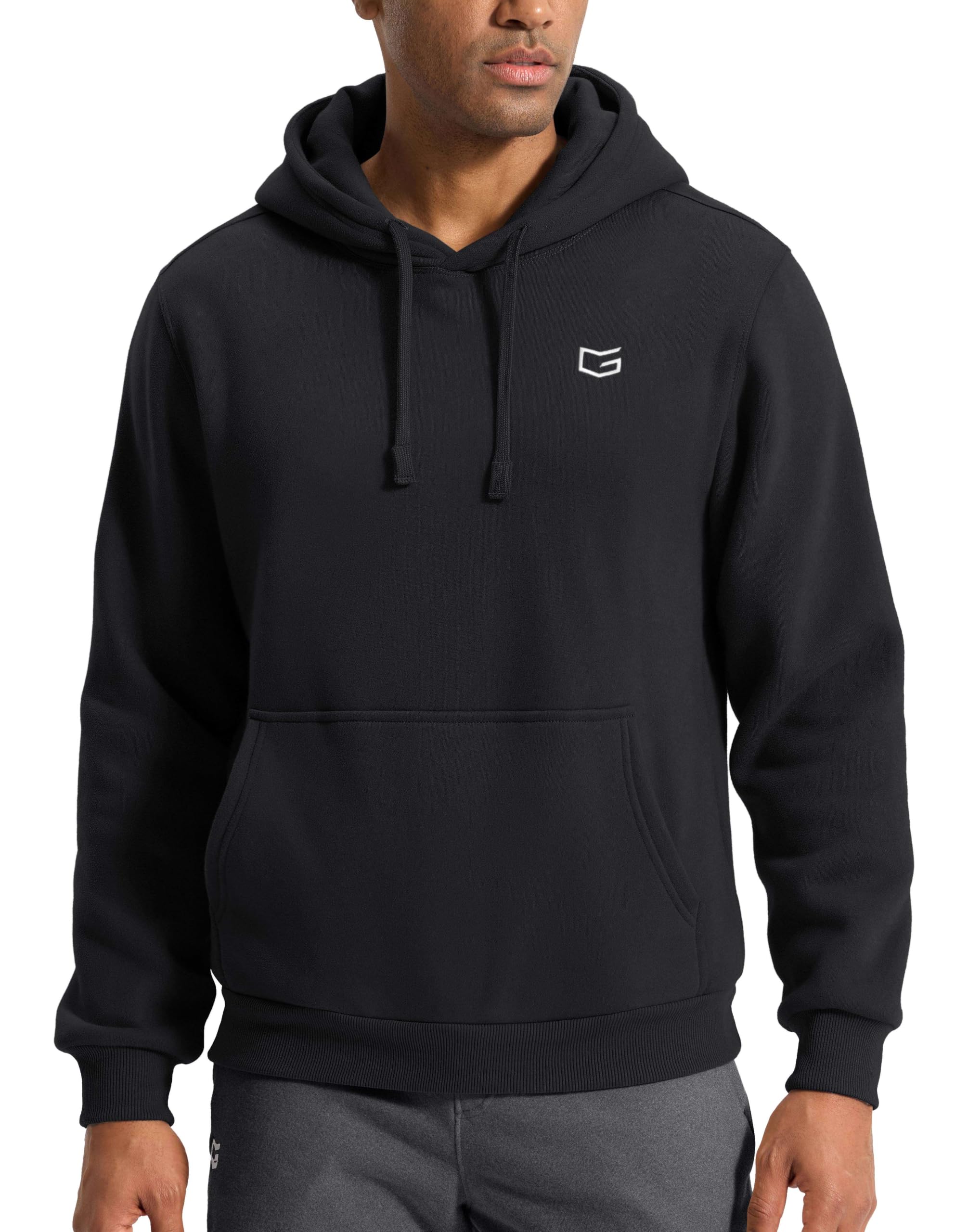 Men's Fleece Hoodies Pullover Soft Warm Athletic Workout Gym Hooded Sweatshirt for Men with Pockets