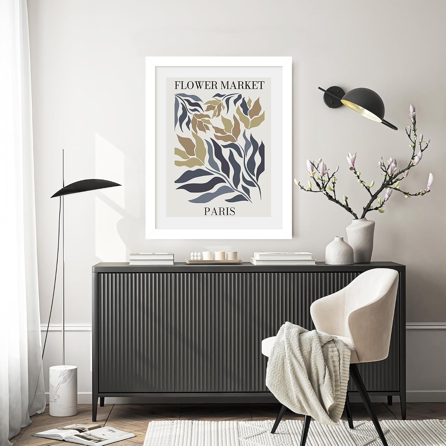 Picrit 22x28 Frame 3 Pack, White Poster Frame, Display Poster 18 x 24 with Mat or 22 x 28 without Mat for Horizontal or Vertical Wall Mounting